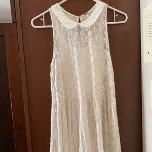 Cream Free People Flower Lace Dress XS